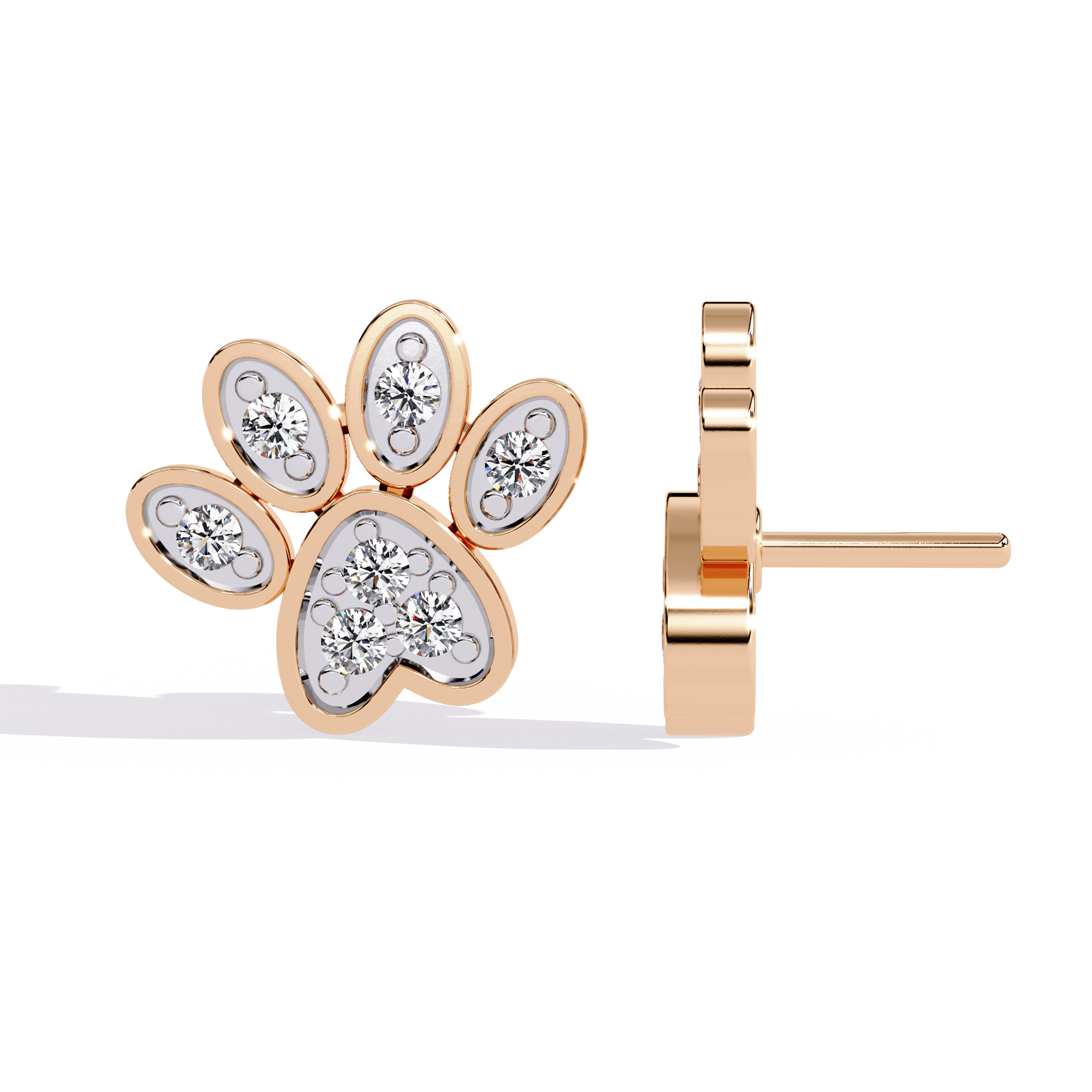 0.18ct Natural Diamond Earrings in HI VS-SI Clarity